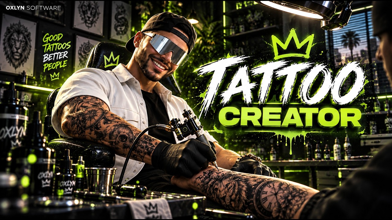 Oxlyn | Tattoo Creator – Design Tattoos & Create Shops In-Game