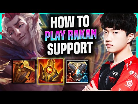 LEARN HOW TO PLAY RAKAN SUPPORT LIKE A PRO! - T1 Keria Plays Rakan Support vs Tahm Kench! |