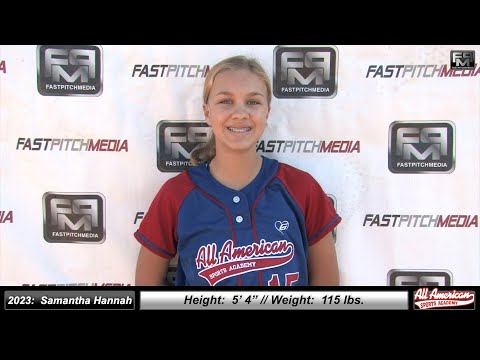 2023 Samantha Hannah Athletic Outfielder Softball Skills Video - All American Sports Academy