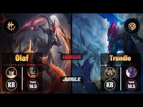 Clid OLAF (Jungle) [Conqueror] VS TRUNDLE - Challenger KR Patch 10.5