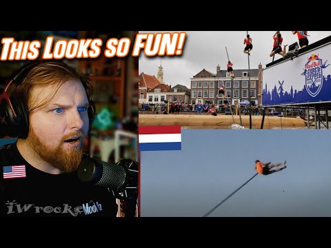 American Reacts to Fierljeppen (Dutch Canal Jumping)
