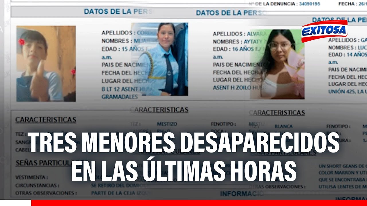 🔴🔵 Tres menores desaparecidos en las últimas horas