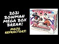 New Release 2021 Bowman Mega Box Break Mojo Refractors Awesome RC S