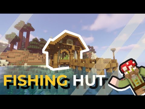 How to Build a Fishing House in Minecraft! - Minecraft Fishing Hut Tutorial with Dock