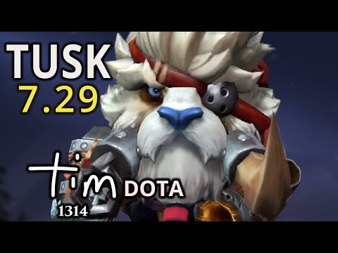 Tusk 7.29 | Dota 2 | First Game On New Patch