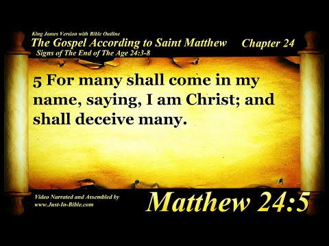 The Gospel of Matthew Chapter 24 - Bible Book 40 - The Holy Bible KJV Read Along Audio/Video/Text