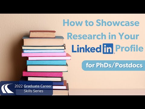 How to Showcase Your Research in your LinkedIn Profile ... - YouTube