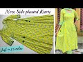 New Trendy Side Pleated Kurti Cutting And Stitching Kurti Design