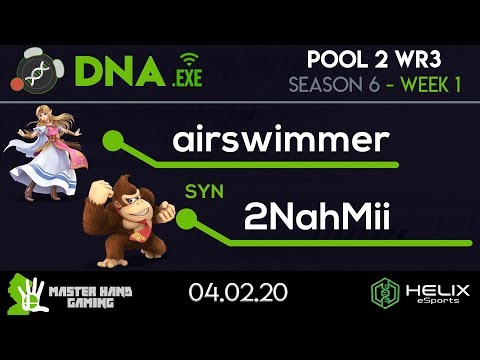 DNA.EXE S6:W1 - airswimmer (Zelda) Vs. SYN | 2NahMii (Samus, Donkey Kong) - Pool 2 WR3