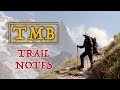 Tour Du Mont Blanc TMB Trail Notes