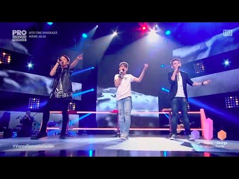 Vocea Romaniei Junior 2017 - Stefan vs Voicu vs George (Love Yourself)