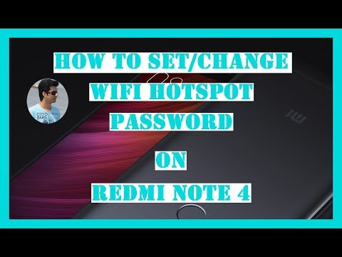 How to set/change wifi hotspot/portable hotspot password on redmi note 4