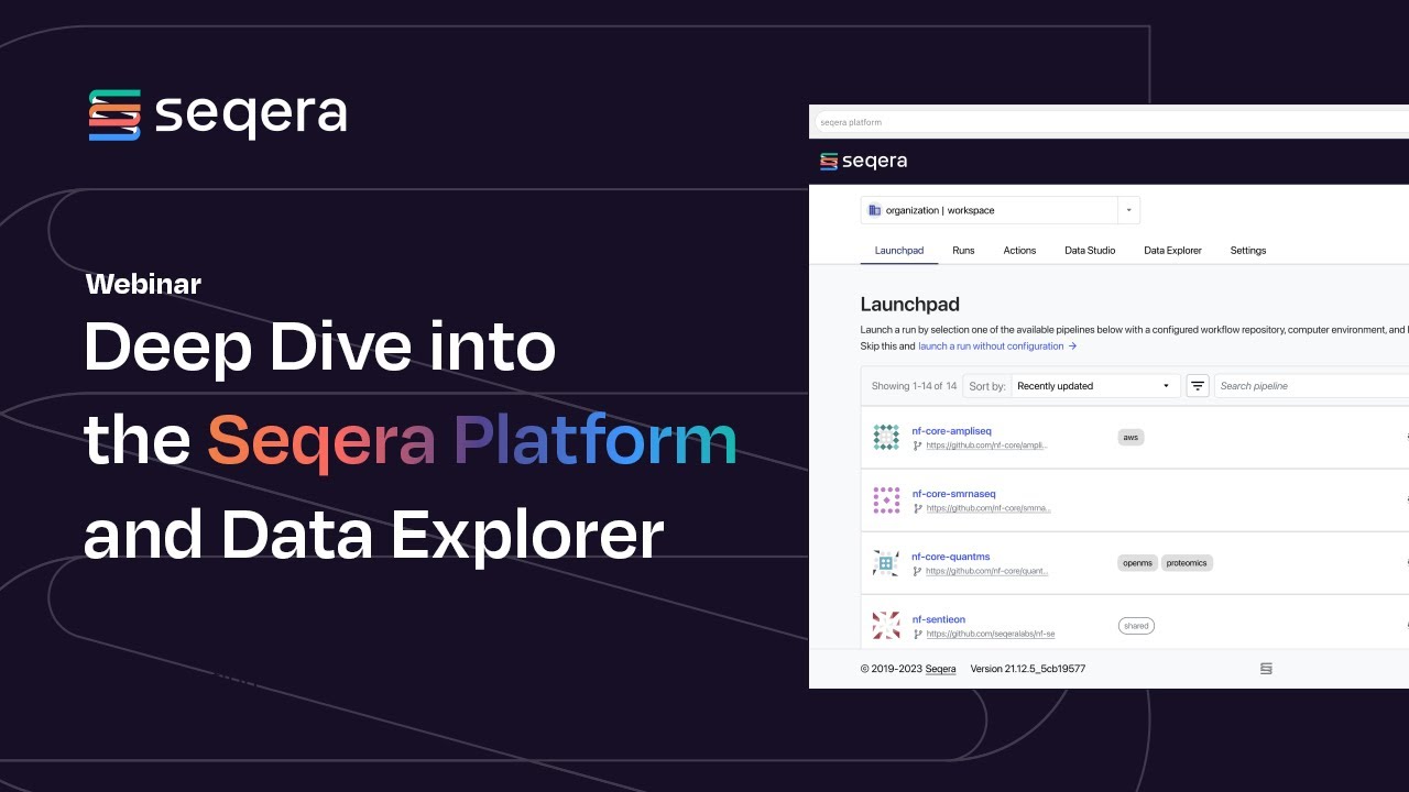Webinar: Deep Dive Into the Seqera Platform and Data Explorer