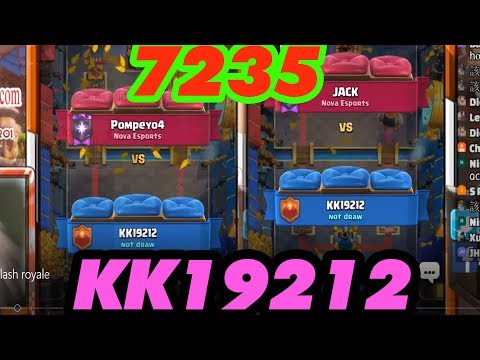 Pompeyo4  vs KK19212  7235  Gameplays  Ladder Push - Clash Royale