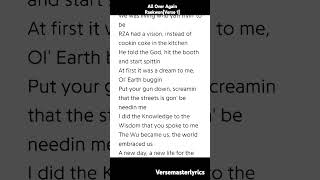 All Over Again Raekwon [Verse 1: Raekwon]