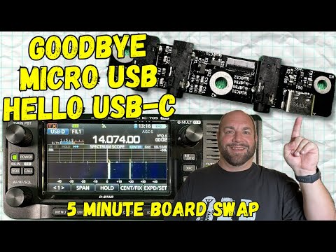 5 Minute Icom 705 Upgrade To USB-C With This Simple Board Swap