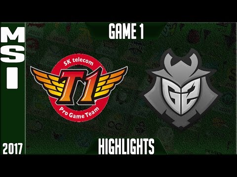 SKT T1 vs G2 Esports Highlights - MSI 2017, Mid Season Invitational Day 1 Groups - SKT vs G2