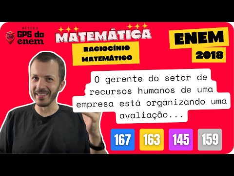 🐧 167. Enem 2018 Rac. Lógico | Questão 👉🏻 “O gerente do setor de recursos humanos" | Matemática