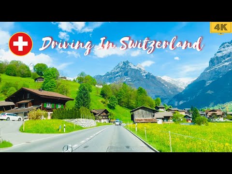 Lauterbrunnen to Grindelwald Switzerland 4K ! Spectacular Mountain View !