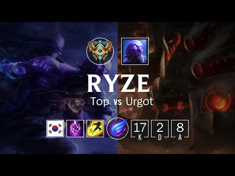 Ryze Top vs Urgot - KR Master Patch 8.24