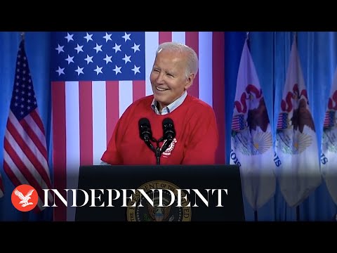 Biden jokes about past falls as he clowns with media