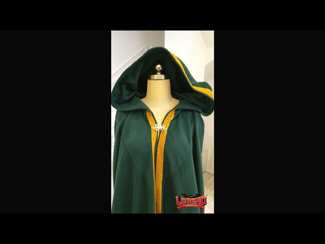 Vídeo relacionado con BSBUY Capa Hobbit, Capa con Capucha de Terciopelo Verde, con Collar de Hojas Verdes, Cloak Medieval Unisex Halloween, Cloak de Bruja Medieval Renacentista