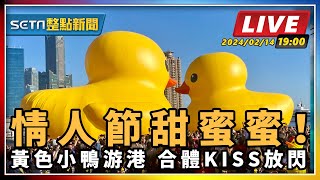 情人節甜蜜蜜！ 黃色小鴨游港合體KISS