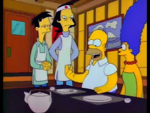 Homer eats Fugu