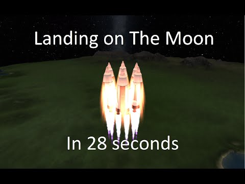 28 Second Mun Landing RTA Landing on the moon 28 seconds glitched KSP Kerbal Space Program Speedrun