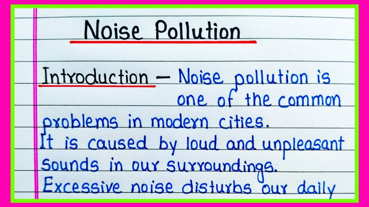 Essay on Noise Pollution in English | Noise Pollution essay writing | Noise Pollution with subtitles