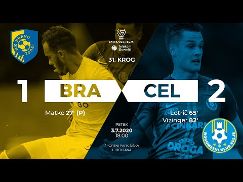 31.krog: Bravo - Celje 1:2 ; Prva liga Telekom Slovenije 2019/2020