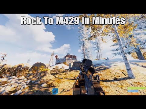 Rust Console Snowball Rock To M249 PVP Montage