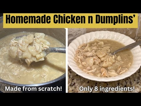 Homemade Chicken and Dumplings | EASY OLD FASHIONED RECIPE | ONLY 8 INGREDIENTS! #simplerecipe