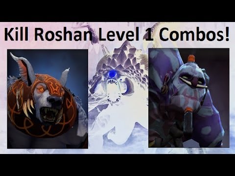 Dota 2 Kill Roshan lvl 1 Combos #5 - Witchdoctor and Ursa