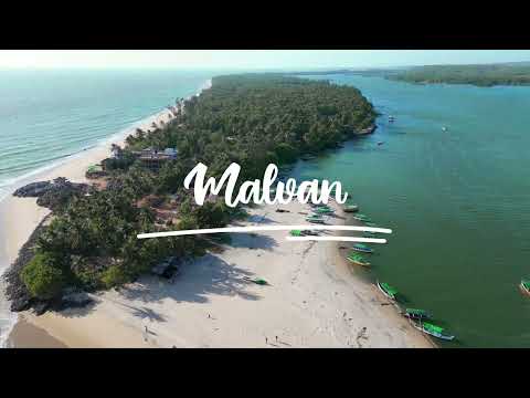 Malvan beach aerial view🏖️.   #shorts