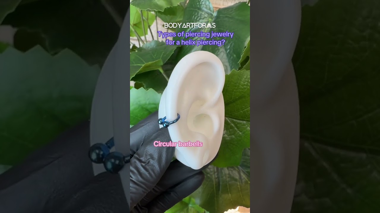 Types of Helix Piercing Jewelry #shorts