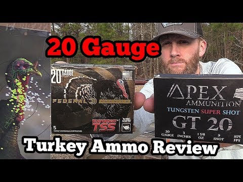 20 Gauge TSS TURKEY ammo REVIEW!!! Apex, Federal, and Nitro company COMPARISON using CARLSON'S CHOKE