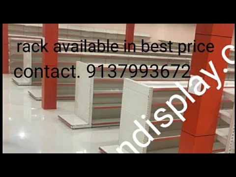 Mild steel free standing unit grocery retail display racks, ...