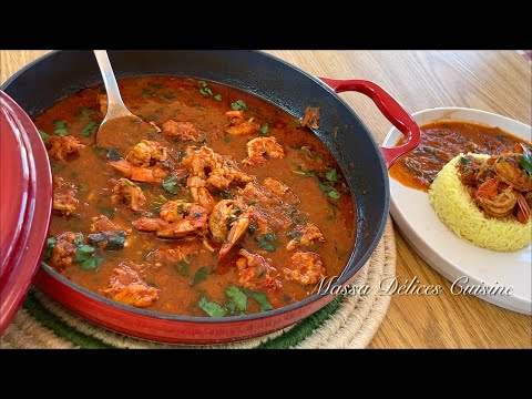 Crevettes En Sauce Tomates, #recette Prête en 5mn