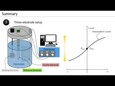 Three electrode setup