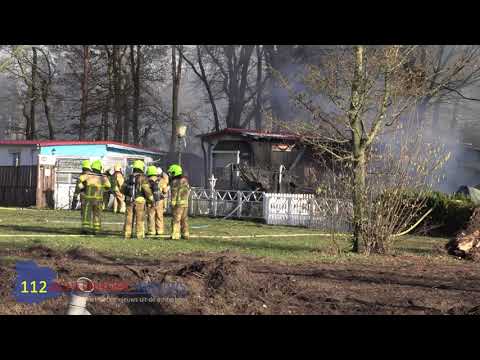 Brand op camping Het Eibernest in Eibergen, Twee chalets compleet verwoest