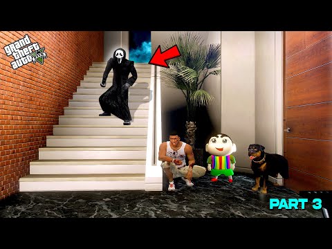 Franklin And Shinchan Not Found Ghost Scream Inside His House || Gta 5 !