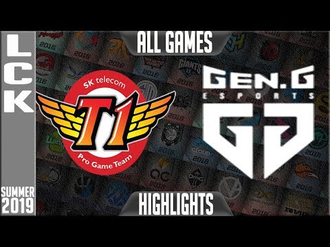 SKT vs GEN Highlights ALL GAMES | LCK Summer 2019 Week 7 Day 1 | SK Telecom T1 vs Gen.G
