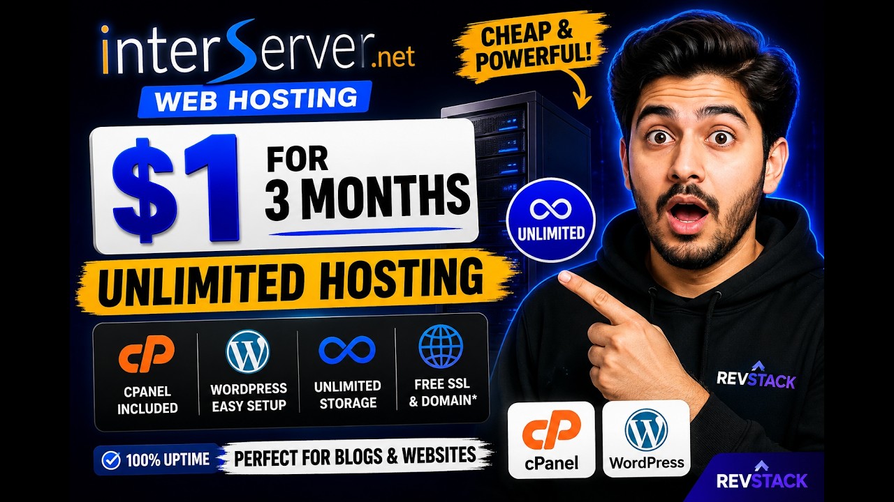 InterServer $1 for 3 Months — Unlimited Hosting Review 2026 | cPanel + WordPress Free Hosting Setup