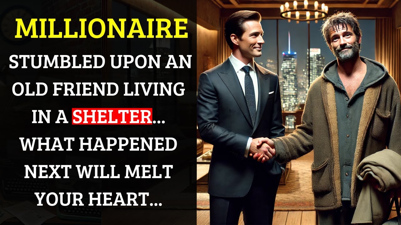 A MILLIONAIRE SAW AN OLD FRIEND LIVING IN A SHELTER... WHAT HAPPENED NEXT WILL MELT YOUR HEART...