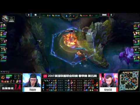 NB vs SS Highlights Game 1 LPL Spring 2017 W5D1 NewBee vs Snake