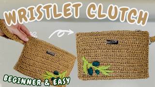 How To Crochet Wristlet Clutch With a Zipper | Any Size (Beginner & Easy)
