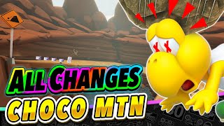 Wall-Riding?! All Changes in Choco Mountain! | Classics VS Mario Kart 8 ANALYSIS