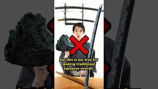 How much steel is used to forge a traditional Katana sword? #shorts