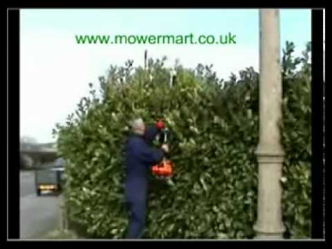 How to use a long reach pole hedge trimmer safely